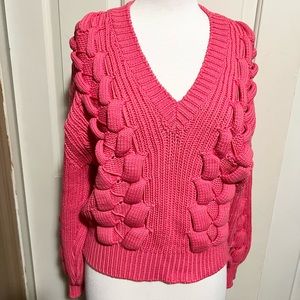 IRO Paris  V-Neck sweater size small  pink